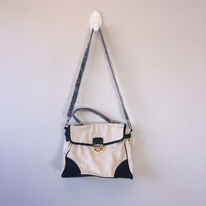 Forever 21 Canvas Bag Tote Crossbody Large Cream And Black Travel Bag NWT’s